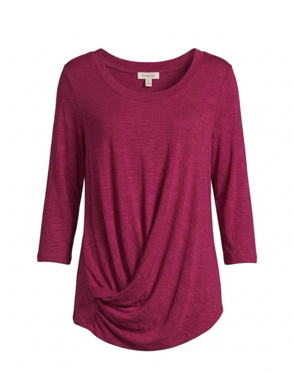SKINNYGIRL Hannah Draped Front Top Women’s Small Red Raspberry